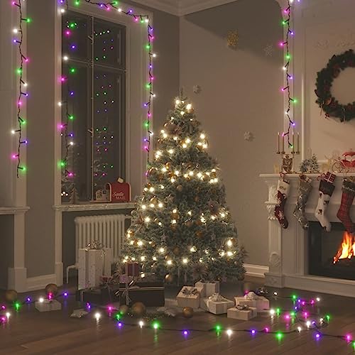 TJROO Feiertagsdekorationen Home Weihnachtsbeleuchtung mit 400 LEDs Pastell Mehrfarbig 40m PVC Lichterkette Verschiedene Beleuchtungseffekte DIY Dekoration Leicht gefaltet Weihnachten Party von TJROO