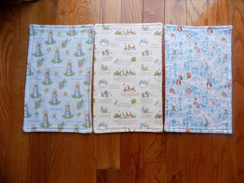 3Er Set Spucktücher Von Peter Rabbit von TJsCountryCreations