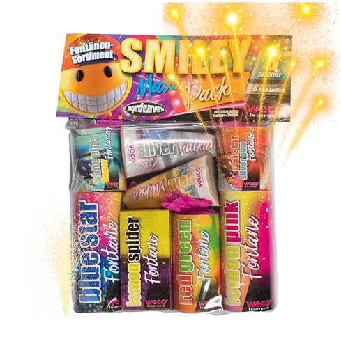 TK Gruppe Timo Klingler Happy Sparks® 5X XXL Set 5 Teile Smiley Set - für Partys & Silvester für Jugendlichen & Kinder 2024 von TK Gruppe Timo Klingler