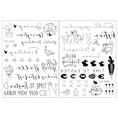 TKGEOUE 6 PCS Ostern Kerzentattoos Weihnachten,Kerzentattoos，Kerzenaufkleber sticker，Kerzensticker Kerzenfolie für Kerze Tasse DIY Geschenk, Kerzen Dekorieren, Kerzensprüche. (Schwarz) von TKGEOUE