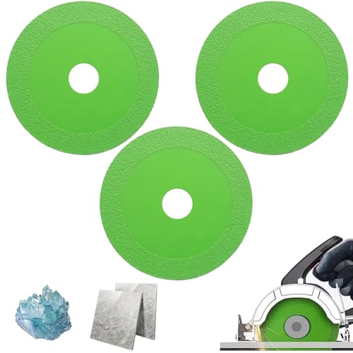 TKNIBEEN,Diamond Chamfered Saw Blade, Diamond Chamfered Saw Blades For Cutting And Grinding Tile And Marble, 4 Inch Glass Cutting Disc 1mm Diamond Saw Blade For Angle Grinder (3PCS) von TKNIBEEN