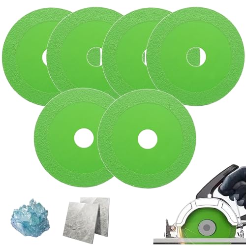 TKNIBEEN,Diamond Chamfered Saw Blade, Diamond Chamfered Saw Blades For Cutting And Grinding Tile And Marble, 4 Inch Glass Cutting Disc 1mm Diamond Saw Blade For Angle Grinder (6PCS) von TKNIBEEN