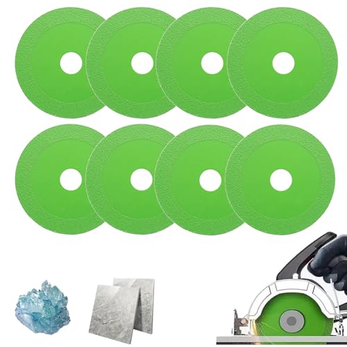 TKNIBEEN,Diamond Chamfered Saw Blade, Diamond Chamfered Saw Blades For Cutting And Grinding Tile And Marble, 4 Inch Glass Cutting Disc 1mm Diamond Saw Blade For Angle Grinder (8PCS) von TKNIBEEN