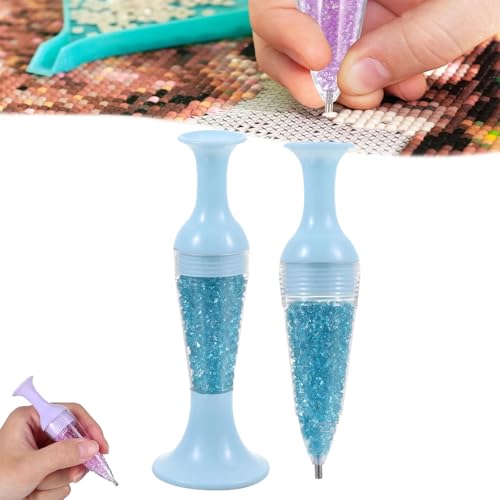 TKNIBEEN Painting Flower Pot Shape Point Drill Pen,Diamond Painting Pens,Diamond Art Painting Kits, Painting Accessories-Diamond Painting Flower Pot Shape Point Drill Pen (Blue *1) von TKNIBEEN