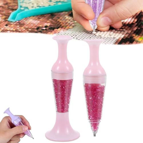 TKNIBEEN Painting Flower Pot Shape Point Drill Pen,Diamond Painting Pens,Diamond Art Painting Kits, Painting Accessories-Diamond Painting Flower Pot Shape Point Drill Pen (Pink *1) von TKNIBEEN