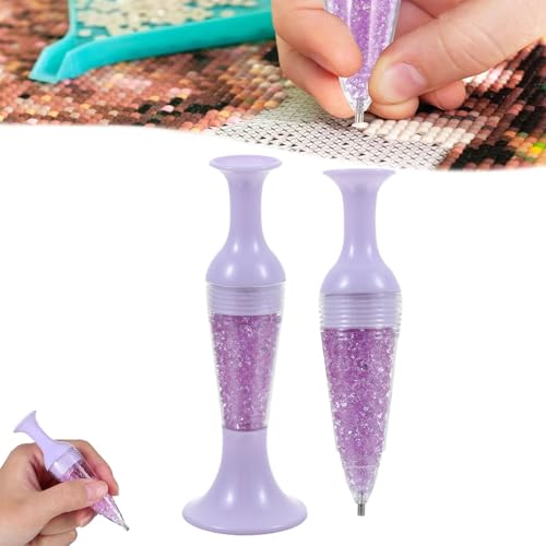 TKNIBEEN Painting Flower Pot Shape Point Drill Pen,Diamond Painting Pens,Diamond Art Painting Kits, Painting Accessories-Diamond Painting Flower Pot Shape Point Drill Pen (Purple *1) von TKNIBEEN