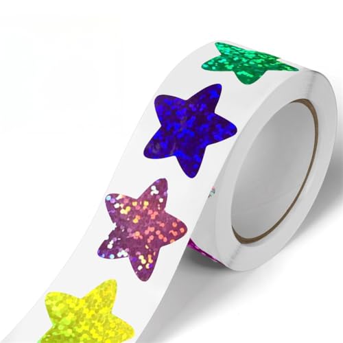 1 Roll (500 Stück) DIY Aufkleber Umschlagsiegel Selbstklebende Goldfolie Weihnachten Etikett Ablösbare Sticker Geschenkanhänger Geburtstag Hochzeit Deko für Karte, Briefumschlag, Geschenktüten (O) von TKSJROL