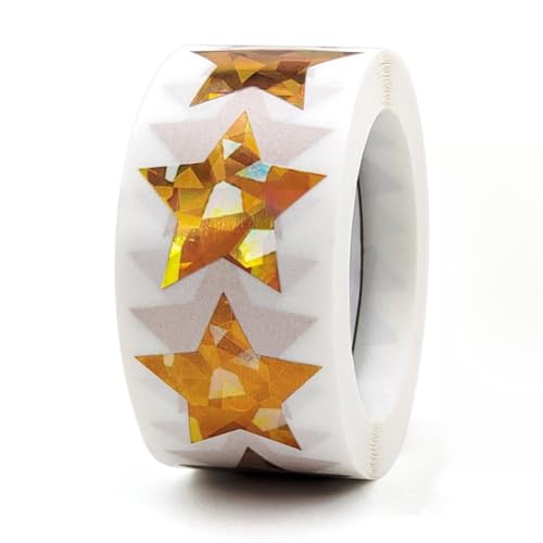 1 Roll (500 Stück) DIY Aufkleber Umschlagsiegel Selbstklebende Goldfolie Weihnachten Etikett Ablösbare Sticker Geschenkanhänger Geburtstag Hochzeit Deko für Karte, Briefumschlag, Geschenktüten (B) von TKSJROL