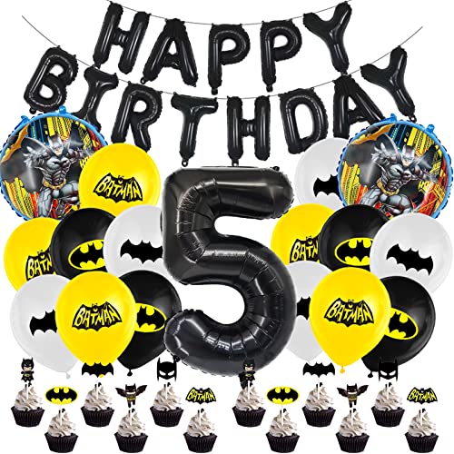 Luftballons 31 pcs,Aluminiumfolie Ballon,Geburtstags Luftballons,Cupcake Topper,Party Supplies,für 5 Jahre Jungen Mädchen Geburtstags Feiern,Partys Dekoration von TLESMH