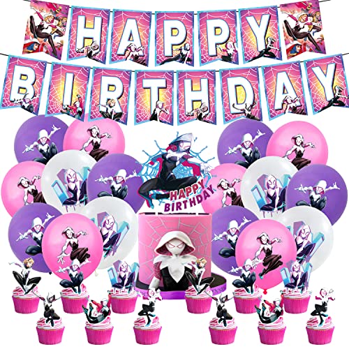 Geburtstagdeko 44pcs,Geburtstag, Luftballons Geburtstag, Cake Topper, Party Dekorations,Alles Gute Zum Geburtstag Banner,für Kinder Geburtstagsdeko von TLESMH
