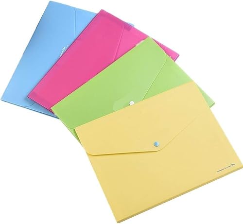 Blaue A4-Fächerordner-Organisationsbox – Faltbarer Dokumentenspeicherordner for Büro, Zuhause und Schule – Tragbares Ablagesystem for Papiere, Dokumente und Dateien(Mix4pcs) von TLTLT