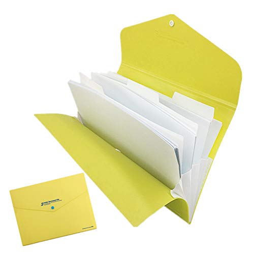 Blaue A4-Fächerordner-Organisationsbox – Faltbarer Dokumentenspeicherordner for Büro, Zuhause und Schule – Tragbares Ablagesystem for Papiere, Dokumente und Dateien(Yellow) von TLTLT