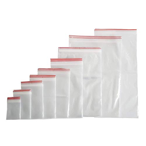 100 St. ZIP 14x15 cm Beutel Druckverschluss Polybeutel Tüte Verschlussbeutel Versandtasche Wiederverschließbar (40 Größen zur Auswahl) von TM Maxx