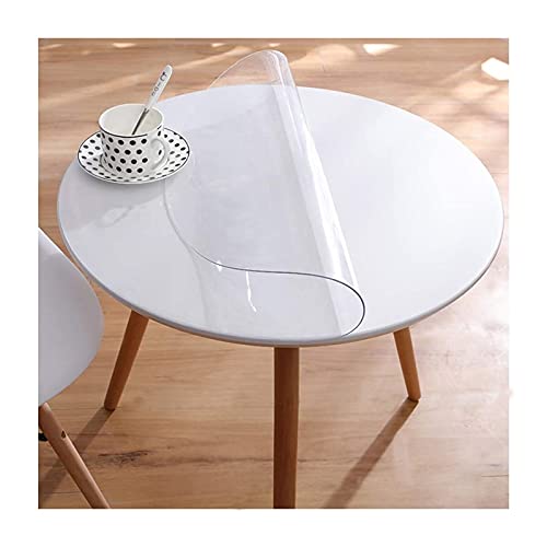 TMGJ Tischdecke Transparent Rund PVC Tischschutz Abwaschbar Wasserdicht Glasklar Folie Tischfolie Schutzfolie,UnterstüTzung Der Anpassung,Kann FüR Restaurantgarten Und Boden(1.5mm,30cm/12inch) von TMGJShd