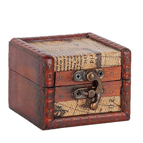 TMISHION Mini-Schmuckschatulle – Basteln aus Holz Vintage Schmuckschatulle Schmuckschatulle (Karte) von TMISHION