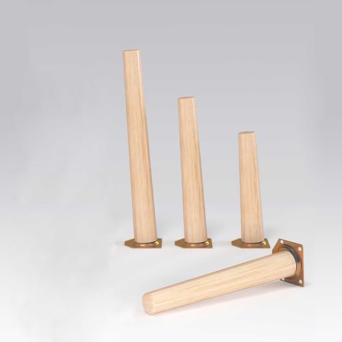 TMKDNNKG Möbelbeine aus massivem Buchenholz, Ersatz für Couch, Schrank, Tisch, 4er-Set, gerade Sofabeine mit Rutschfester Matte, Schrauben und Montageplatte, 20 cm, Neigungsdesign TMKDNNKG Möbelbeine aus massivem Buchenholz, Ersatz für Couch, Schrank, Tisch, 4er-Set, gerade Sofabeine mit Rutschfester Matte, Schrauben und Montageplatte, 20 cm, Neigungsdesign von TMKDNNKG
