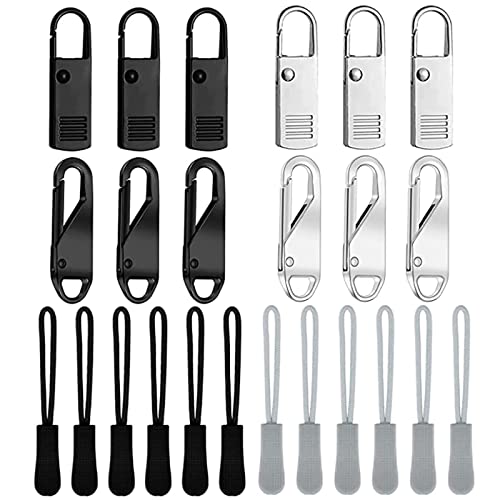 24 pcs Reißverschluss Zipper,Reißverschluss Zipper Ersatz,Ersatz-Reißverschluss,Reißverschlussschiebern,Ersatz-Reißverschluss aus Metall,Mit 12 Stück Lanyard,Für Bekleidungsjacken,Koffer von TMRBBesty