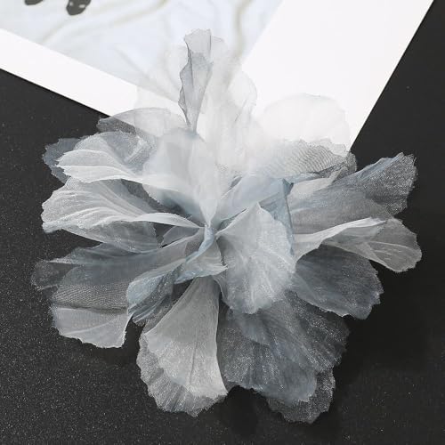 3D-Spitzenborte aus Chiffon 12pcs 13cm Chiffon Blume DIY Nähen liefert Handwerk Chiffon Blumen Hochzeit Dekoration Spitzenborte für Handwerk Stirnbänder Hochzeit Schleier Party Geschenkverpackung von TMTGTS