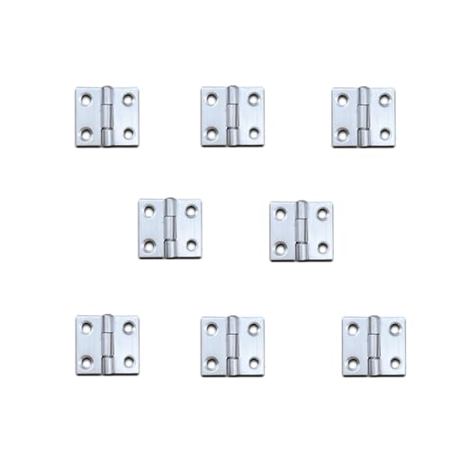 TMTGTS 201 Edelstahl Türscharnier 1 Zoll Scharniere Klappbar Wege-Stahlkugelscharniere Edelstahl Scharniere Steckverbinder Türen Fenster Schränke für Innen und Außentüren Möbelindustrie(8 Stück) von TMTGTS