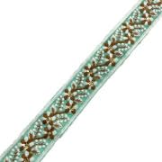 TMTGTS 4cm Breit Jacquard Ribbon 2 Yards Embroidery Ribbon Vintage Ethnisches Woven Trim mit Blumenmuster Stickerei Jacquardband Bandbesatz für Verschönerung Handwerk DIY Kleidung Accessoires(6#) von TMTGTS