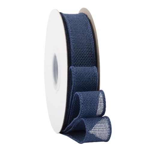 TMTGTS Breit 38mm Juteband lang 20 Yards Vintage Burlap Wired Ribbon mit Draht Sackleinen Band Verdrahtet Sackleinen für Floristen Weihnachten Geburtstag Geschenkverpackung Tauf Hochzeitdeko (15#) von TMTGTS