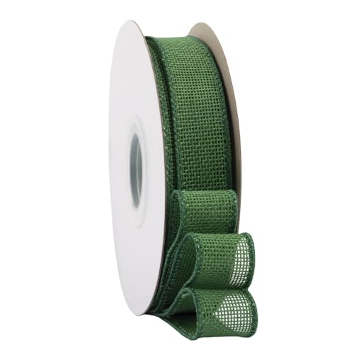 TMTGTS Breit 38mm Juteband lang 20 Yards Vintage Burlap Wired Ribbon mit Draht Sackleinen Band Verdrahtet Sackleinen für Floristen Weihnachten Geburtstag Geschenkverpackung Tauf Hochzeitdeko (20#) von TMTGTS