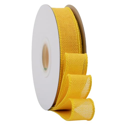 TMTGTS Breit 38mm Juteband lang 20 Yards Vintage Burlap Wired Ribbon mit Draht Sackleinen Band Verdrahtet Sackleinen für Floristen Weihnachten Geburtstag Geschenkverpackung Tauf Hochzeitdeko (22#) von TMTGTS