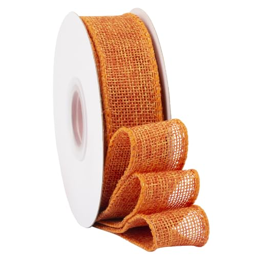 TMTGTS Breit 63mm Juteband lang 20 Yards Vintage Burlap Wired Ribbon mit Draht Sackleinen Band Verdrahtet Sackleinen für Floristen Weihnachten Geburtstag Geschenkverpackung Tauf Hochzeitdeko (31#) von TMTGTS