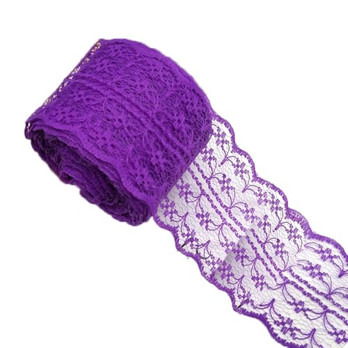 TMTGTS Breites Spitzenband 4.5cm*30 Yards Nicht-Elastische Dekorative Spitzen-Rollen Bunte Spitzenrolle Vintage-Spitzenborte DIY Dekorative LaceDekoband Für Design Geburtstag Party-AktivitäTen(1#) von TMTGTS