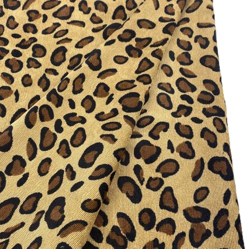 TMTGTS Cord Stoff 150 cm Breit Weiche Haut Freundliche Kord Bedruckt Leopard Rippe bezugsstoff Quiltingstoffe Deko DIY-Näharbeiten Kordsamt Polsterstoff zum Nähen Mantel Hemd Kleid Hosen Kostüm(2#) von TMTGTS