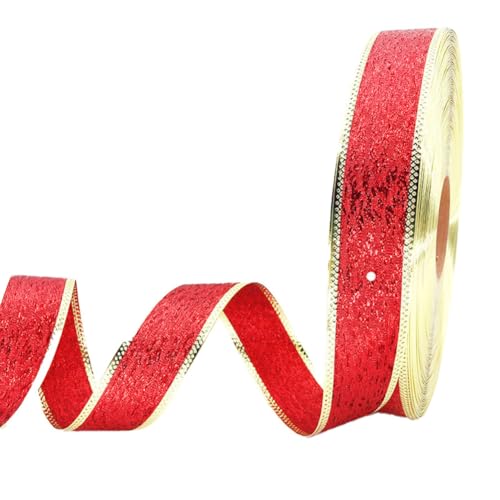 TMTGTS Glänzend Poly Glitter Ringelband Geschenkband metallic Einpacken von Geschenken Polyband Geschenkschleifen Schleifenband,Dekoband Satinband dekorativ für Geschenkverpackungen DIY-Basteleien von TMTGTS