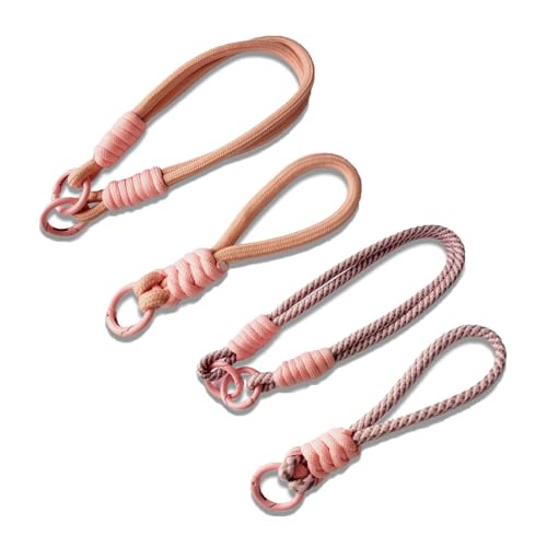 TMTGTS Handykette Universal 2 Paar Nylon Bunte Geflochtene Lanyards Karabiner Handgelenk Kette Kreative Abnehmbare Neck Lanyard Lang Schlüsselkette Band für Outdoor-Sport Wandern(29H+30H，29I+30I) von TMTGTS