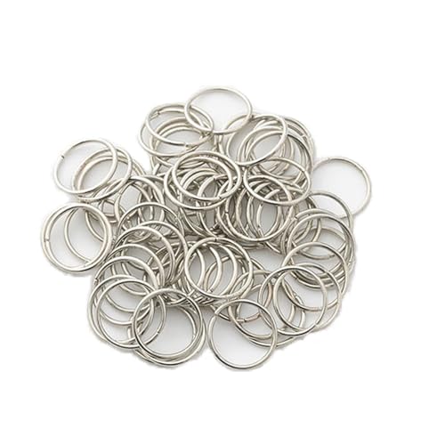 TMTGTS Ovale Biegeringe Edelstahl Split Loop Jump Ring Spaltringe 5 Stück Verbindungsringe Ösen Basteln Springe Schmuckschnalle Spiralringe Ösen für DIY Armband Schmuck Zubehör Verbindungsring von TMTGTS