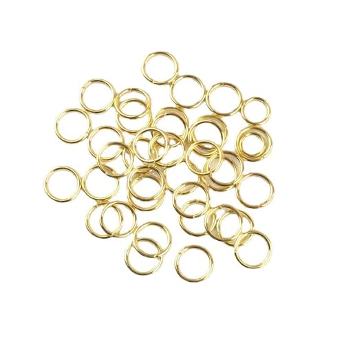 TMTGTS Ovale Biegeringe Edelstahl Split Loop Jump Ring Spaltringe 5 Stück Verbindungsringe Ösen Basteln Springe Schmuckschnalle Spiralringe Ösen für DIY Armband Schmuck Zubehör Verbindungsring von TMTGTS