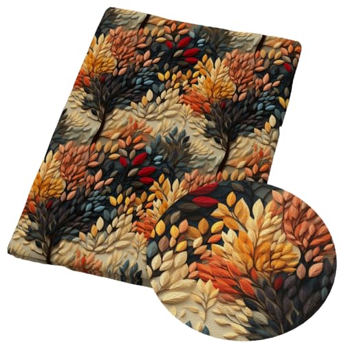 TMTGTS Polyester Baumwolle Stoff 100 * 145cm Canvas Stoff Meterware Bedruckter Stoff Patchwork Stoffe Oxford Stoff zum Nähen Kinder 3D Bunter Blumen Stoff für DIY Handwerk Herstellung Zubehör (12#) von TMTGTS