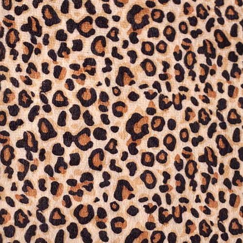 TMTGTS Samt-Tierdruck-Stoff Polyester Samt Leopard Weich Faux Fake Fur Short Pile Siberian Tiger Fabric Zebra Bedruckter Tierdruck Samtstoff zum Nähen von Bekleidung und Dekorationen jeder Art(15#) von TMTGTS