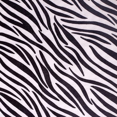 TMTGTS Samt-Tierdruck-Stoff Polyester Samt Leopard Weich Faux Fake Fur Short Pile Siberian Tiger Fabric Zebra Bedruckter Tierdruck Samtstoff zum Nähen von Bekleidung und Dekorationen jeder Art(18#) von TMTGTS