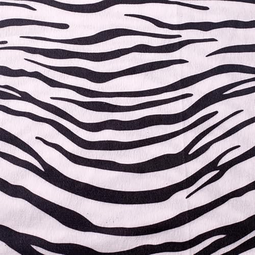 TMTGTS Samt-Tierdruck-Stoff Polyester Samt Leopard Weich Faux Fake Fur Short Pile Siberian Tiger Fabric Zebra Bedruckter Tierdruck Samtstoff zum Nähen von Bekleidung und Dekorationen jeder Art(20#) von TMTGTS