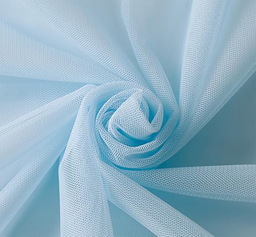 Tüllstoff 160cm × 6m Transparent Chiffon Organza Drapierstoff Soft Tüllband Netzgewebe Polyestergewebe Mesh Spitzenstoff für Hochzeit Party Stuhl Schärpe Girlanden Vorhang Tisch Deko(1#) von TMTGTS