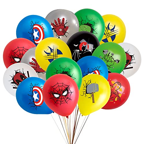 Avengers Luftballons（30Stück),100% Reiner Naturlatex, Das Bevorzugte Material ist Sicher und Ungiftig, Geeignet für Themenparty-Dekoration, Geburtstagsfeier, Abschlussfeier oder Weihnachten von TMXKDSJ.