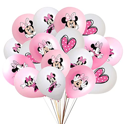 Minnie Mouse Luftballons（30Stück),100% Reiner Naturlatex, Das Bevorzugte Material ist Sicher und Ungiftig, Geeignet für Themenparty-Dekoration, Geburtstagsfeier, Abschlussfeier oder Weihnachten von TMXKDSJ.