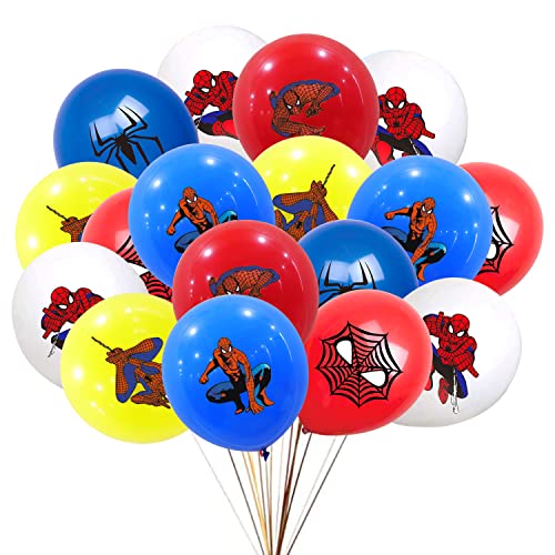 Spiderman Luftballons（30Stück),100% Reiner Naturlatex, Das Bevorzugte Material ist Sicher und Ungiftig, Geeignet für Themenparty-Dekoration, Geburtstagsfeier, Abschlussfeier oder Weihnachten von TMXKDSJ.