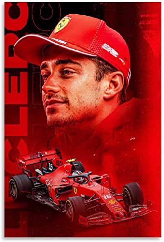 TMXON 5D-Diamantmalerei zum Selbermachen, Kristall-Strass-Gemälde, Charles Leclerc Ferrari, Leinwanddruck, Stickbilder, Kunsthandwerk für Erwachsene und Kinder, 50 x 60 cm von TMXON