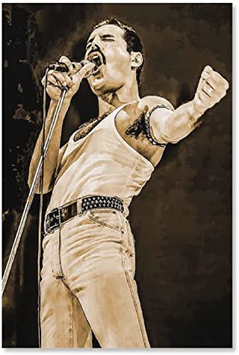 TMXON 5D-Diamantmalerei zum Selbermachen, Kristall-Strass-Gemälde, Freddie Mercury, berühmter Rock-Singer-Songwriter, Stickbilder, Kunsthandwerk für Erwachsene und Kinder, 40 x 50 cm von TMXON