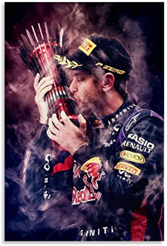 TMXON 5D-Diamantmalerei zum Selbermachen, Kristall-Strass-Gemälde, Sebastian Vettel, Leinwandkunst, Poster, Stickbilder, Kunsthandwerk für Erwachsene und Kinder, 30 x 40 cm von TMXON