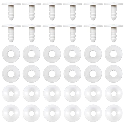TOAOB 20 Sets mit Gelenken aus Kunststoff, Weiß, 35 mm, Tiere, Dichtungen und Runde Unterlegscheiben für Puppen, Arme, Beine, Gliedmaßen von TOAOB THE ONE AND ONLY BABY