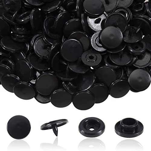 TOAOB 200 Set T5 Druckknöpfe Kunststoff Basteln Buttons Snaps Schwarz Plastik Nähfrei Zubehöre für Stoff alle Arten DIY Kleidung Accessoires von TOAOB THE ONE AND ONLY BABY