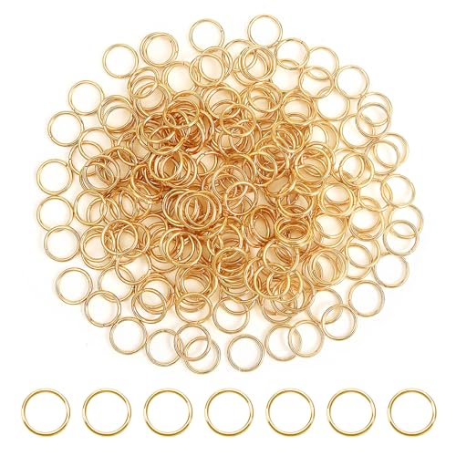 TOAOB 200 Stück Jump Ringe Spaltringe 12 mm Edelstahl Golden Sprungringe Offene Biegeringe Verbindungsringe für DIY Schmuckherstellung Halsketten Armband Schlüsselanhänger von TOAOB THE ONE AND ONLY BABY