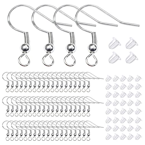 TOAOB 400 Stück Ohrringe Selber Machen Set mit 925 Silber Ohrhaken und Ohrring Verschlüsse Schmuck Basteln Zubehör für DIY Ohrhänger Schmuckherstellung von TOAOB THE ONE AND ONLY BABY