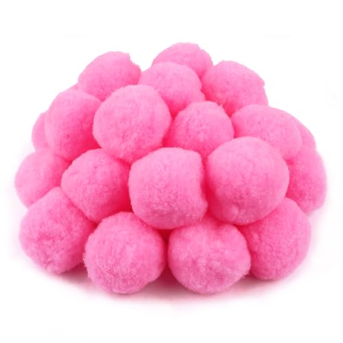 TOAOB 30 Stück Pompons zum Basteln Groß 5 cm Rosa Pompom Flauschigen Plüsch Set Bälle Kunst Bommel für Dekorieren Verzieren Nähen DIY Lustige Kreativen Handwerk von TOAOB THE ONE AND ONLY BABY